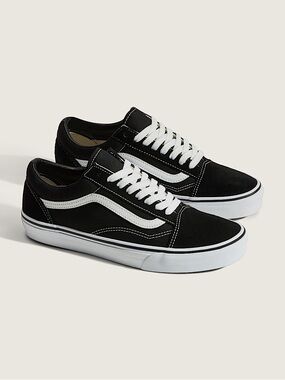 Vans Black and White Low-Top Sneakers